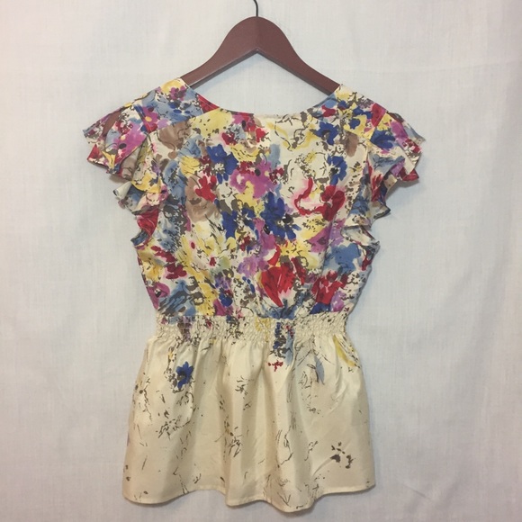 Anthropologie Edme & Esyllte Silk Heartsease Top 4 - Picture 5 of 6
